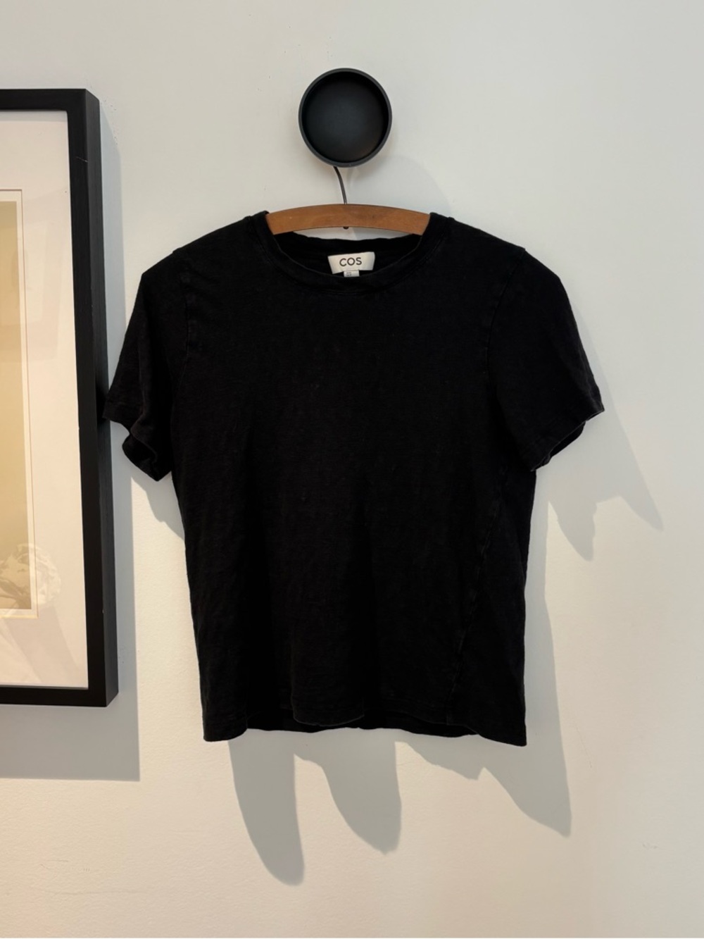 Cos linen tee black
